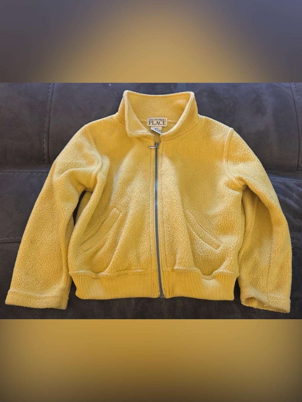 The Children's Place Yellow Sherpa Zip Jacket
